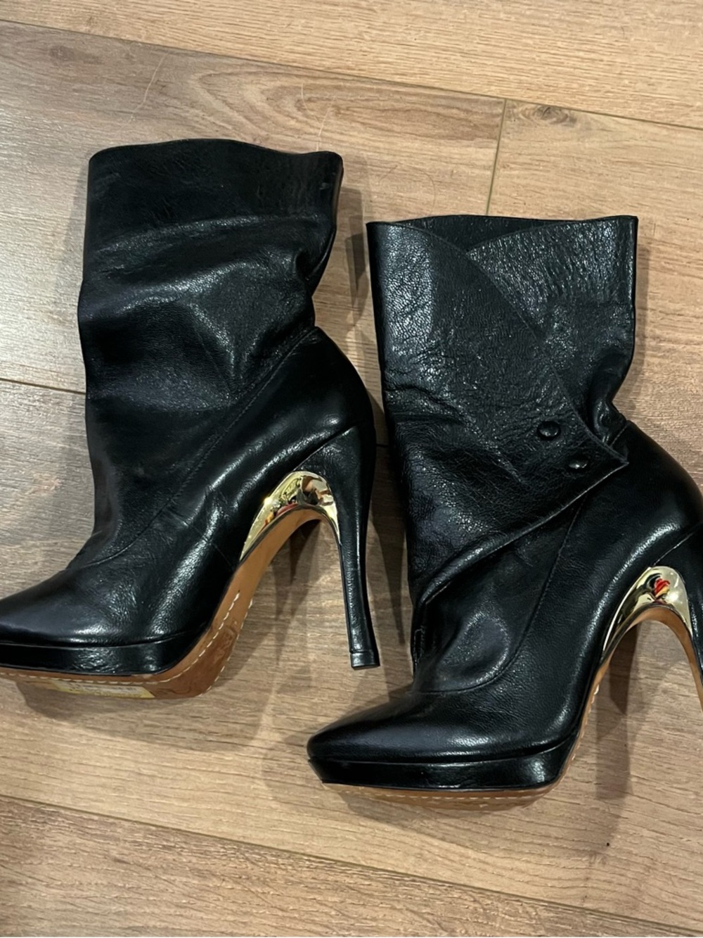 Alice + Olivia Leather Boots Booties